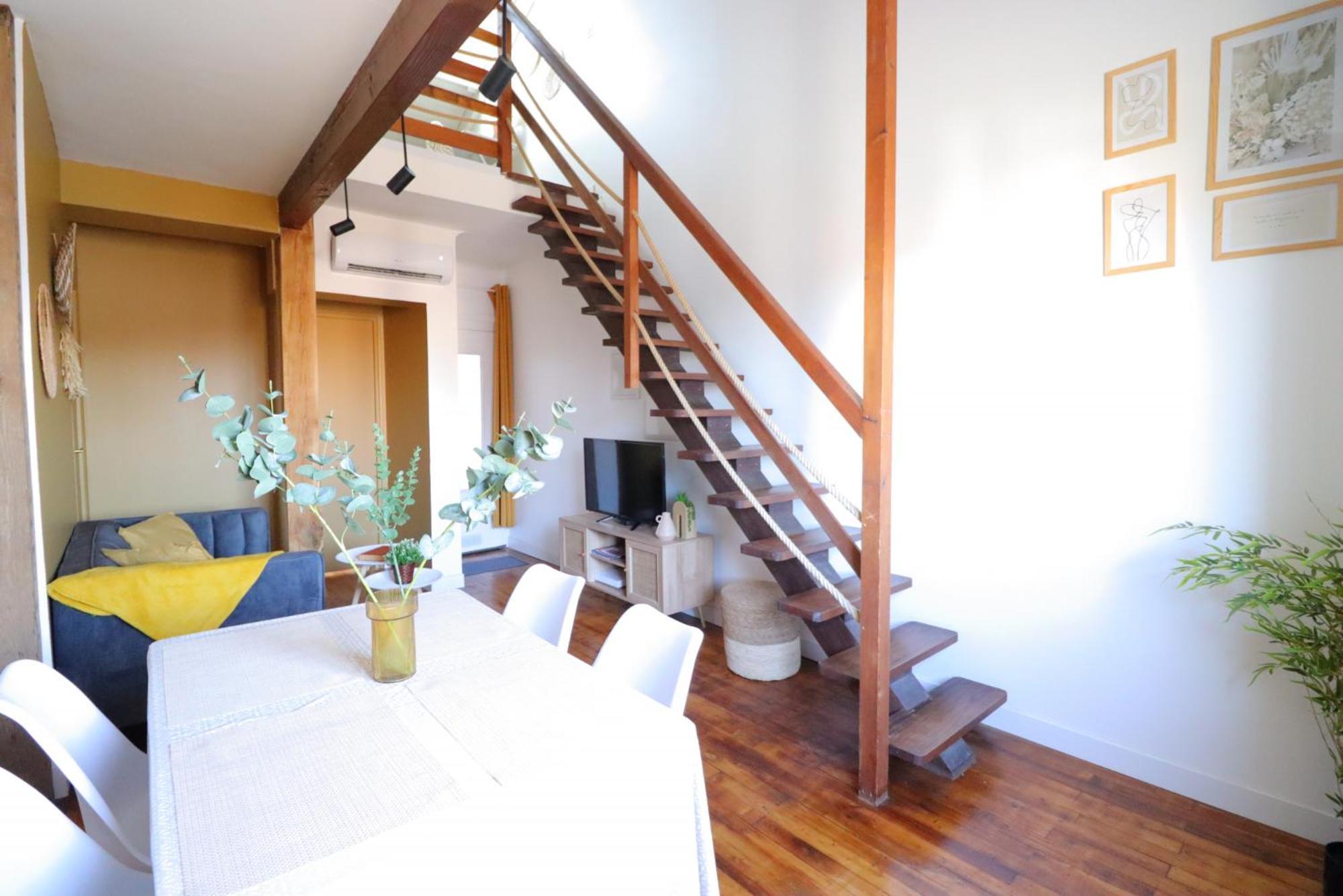 Le Boho - Charmant T3 Avec Climatisation Et Fibre Bergerac Szoba fotó